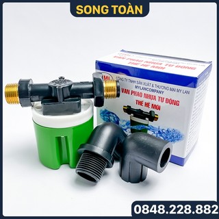 Van phao thông minh, phao thông minh tự động ngắt nước nhựa ren đồng phi 21, 27