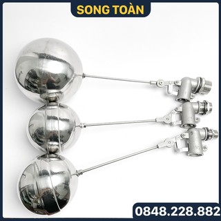 Van phao cong bồn nước inox, phao cong inox tự động ngắt nước 21 27 34 - inox sus 304