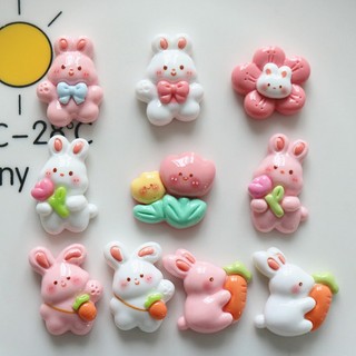 Charm Crocs, Sticker Jibbitz Gắn Dép Hình Thỏ Bóng Nhiều Mẫu Xinh Xắn