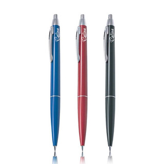 (Hộp 10 cây) Bút Bi bấm văn phòng Flexoffice FO-030 Calina ngòi 0.5mm Mực Xanh
