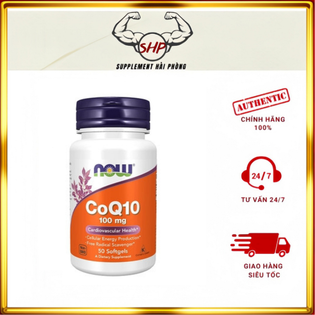 Viên uống Now CoQ10, Coenzyme Q10 (100 mg) nhập khẩu Mỹ tại Supplement Hải Phòng