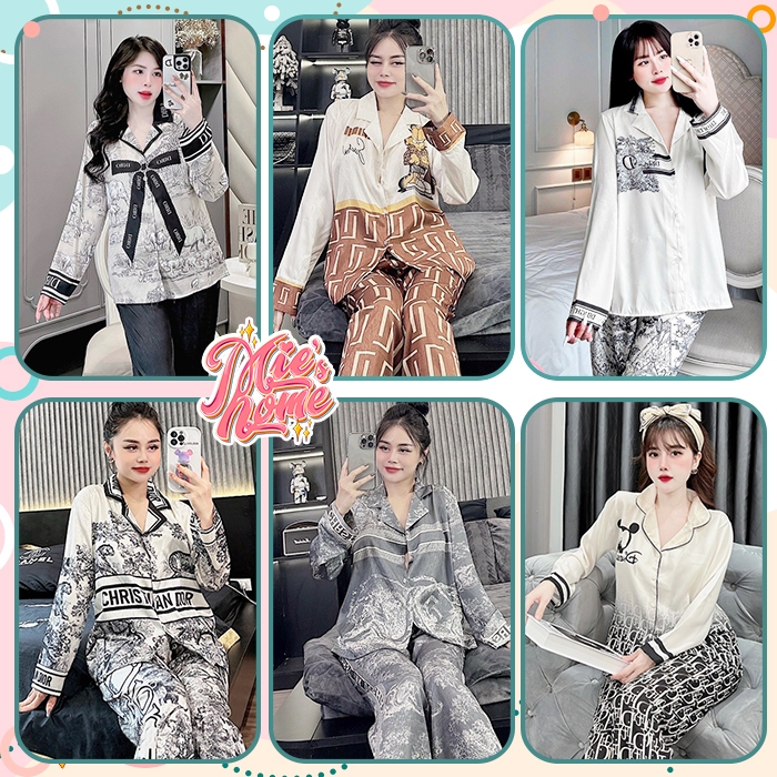 Đồ bộ nữ mặc nhà ngủ pijama lụa Mango-latin-satin-Mie