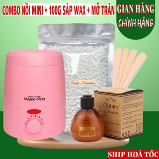 Combo Nồi Nấu Chống DÍNH MINI sáp wax và Mỡ trăn Nstore
