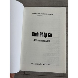 Sách - Kinh Pháp Cú HT. Thích Minh Châu