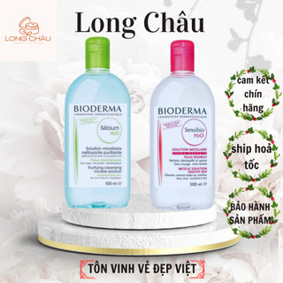 Nước Tẩy Trang Bioderma H2O Chính Hãng Cho Da Dầu Mụn Và Da Nhạy Cảm 500ml _ long châu