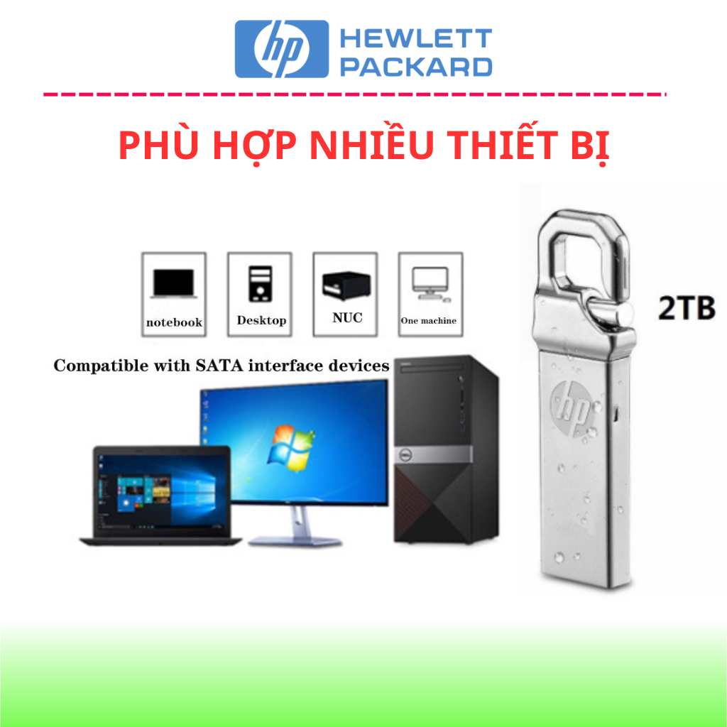 USB 2TB HP thiết kế nhỏ gọn vỏ inox , USB HP chống nước , USB 3.0 tốc độ upto 150 MB/s chính hãng màu bạc bảo hành 1 năm | BigBuy360 - bigbuy360.vn