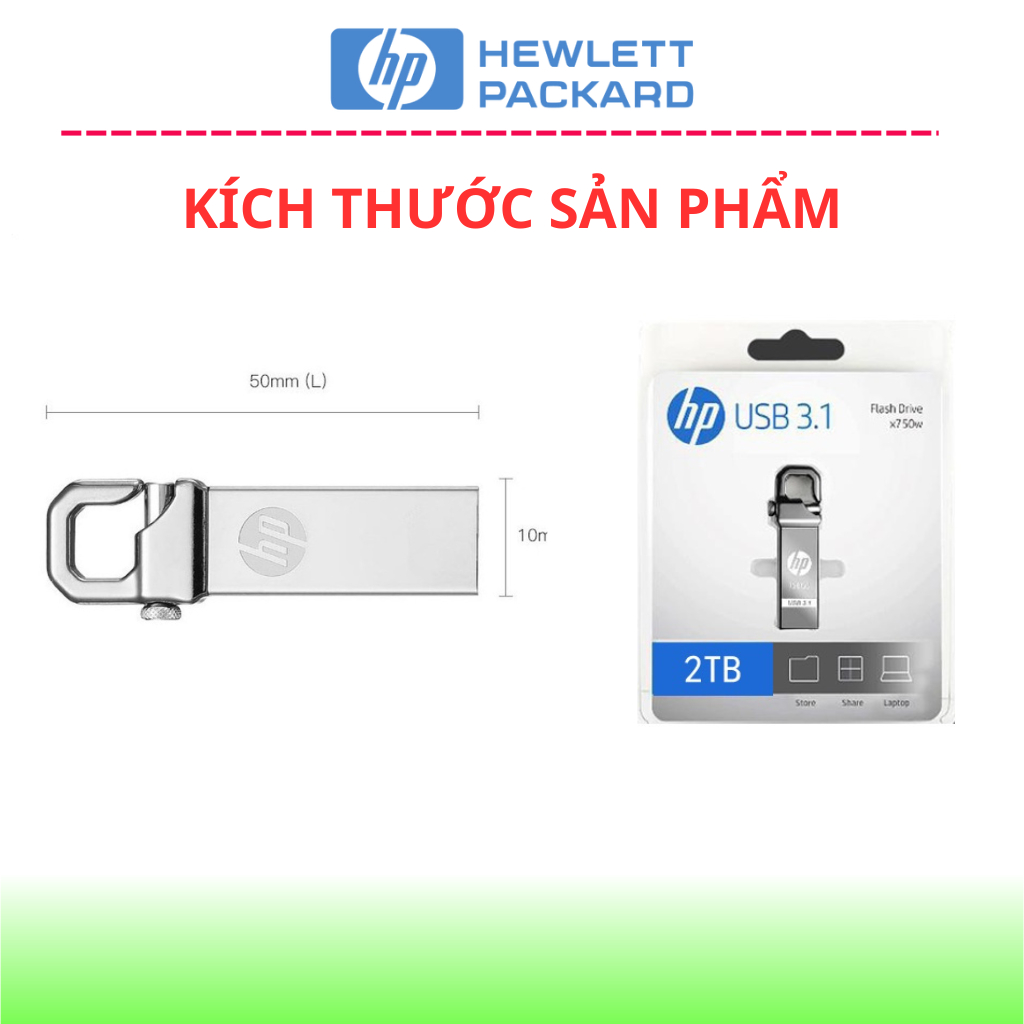 USB 2TB HP thiết kế nhỏ gọn vỏ inox , USB HP chống nước , USB 3.0 tốc độ upto 150 MB/s chính hãng màu bạc bảo hành 1 năm | BigBuy360 - bigbuy360.vn