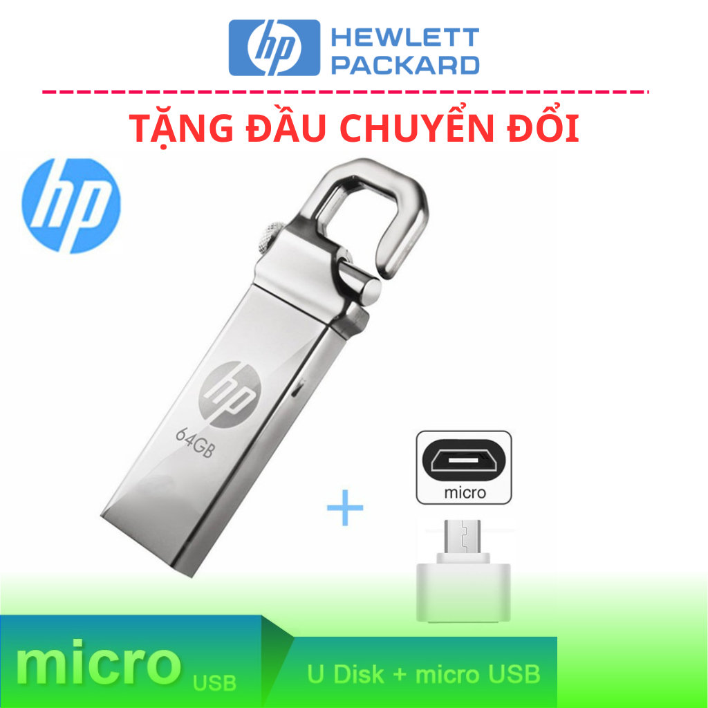 USB 2TB HP thiết kế nhỏ gọn vỏ inox , USB HP chống nước , USB 3.0 tốc độ upto 150 MB/s chính hãng màu bạc bảo hành 1 năm | BigBuy360 - bigbuy360.vn