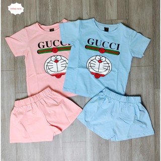 Đồ bộ bé gái vải thun cotton 4 chiều mát mẻ, kiểu dáng dễ thương. Bộ quần áo trẻ em cho bé gái  (9-18kg)