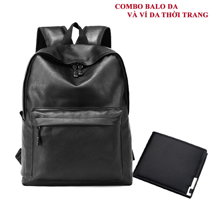COMBO Balo, Ba Lô Da Cao Cấp Thời Trang HARAS Và Ví Đựng Tiện Ich HARAS HR291V05