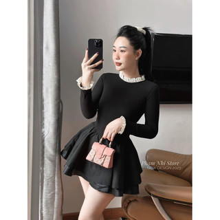 Váy đen xoè tay dài(Sẵn tại shop)