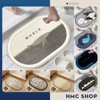 Thảm Lau Chân Chùi Chân - Thảm Chân 3D Chống Trơn Trượt, Thảm Bếp Siêu Thấm Nhà Tắm, Nhà Bếp