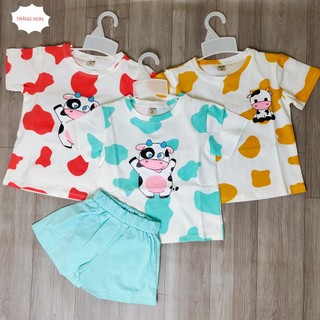 Đồ bộ bé gái vải thun cotton 4 chiều co giãn mát mẻ, kiểu dáng dễ thương, năng động. Bộ quần áo trẻ em (9-18kg)