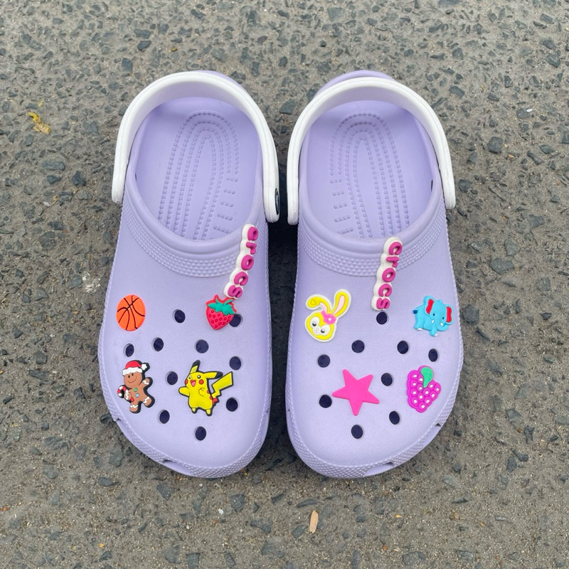 [CHÍNH HÃNG] Dép sục crocs cho nam và nữ, màu tím khoai môn, tặng sticker đi kèm (lỗi nhẹ đã xử lý) STKM