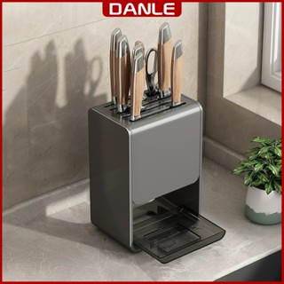 Hộp đựng dao DANLE để dao kéo dán tường, để bàn chất liệu Thép Cacbon trọn đời không gỉ sét, tặng kèm keo dán (DL 0155)