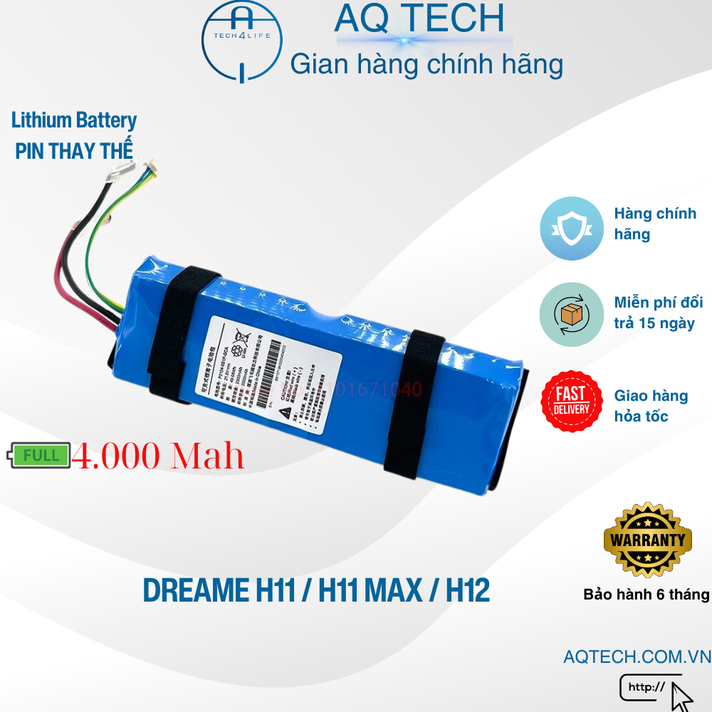 [ Chính Hãng ] Pin Dreame H11/H11 Max/H12/ H12 Pro - Pin Thay thế Dreame