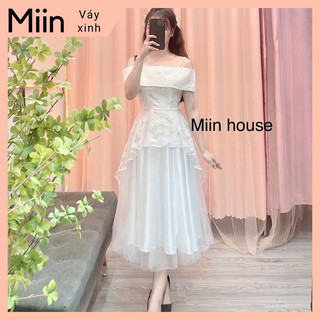 Váy 2 dây thân ren chân lưới đuôi tôm