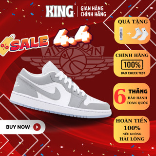 Giày Air Jordan 1 Low White Wolf Grey DC0774-105 Auth Thể thao new 100% dành cho nam nữ chính hãng Fullbox KING_STORE