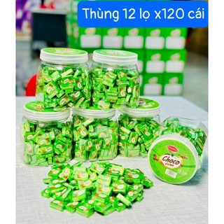 1 LỌ 120 VIÊN KẸO CHOCO CUBE ĐÀI LOAN