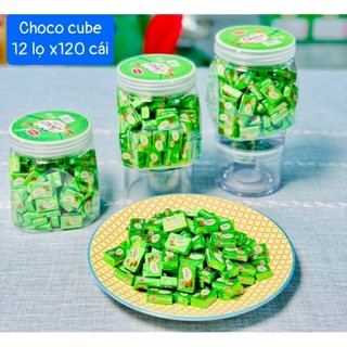 1 LỌ 120 VIÊN KẸO CHOCO CUBE ĐÀI LOAN