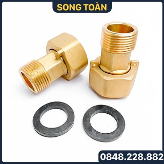 Rắc co đồng hồ nước, đầu nối rắc co đồng hồ ren trong ren ngoài tai chì dn15 dn20 dn25