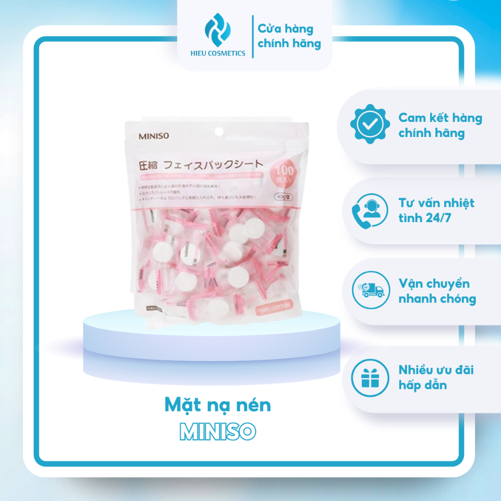 Mặt Nạ Giấy Nén Miniso (lẻ 1 cái)