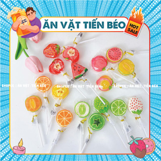 Kẹo mút trái cây thơm ngon cho bé , kẹo que hình cute sắc màu - Ăn Vặt Tiến Béo