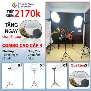 Combo Đèn Livestream Cao Cấp 4 giải pháp hoàn hảo cho livestream, studio, quay phim, chụp ảnh chuyên nghiệp