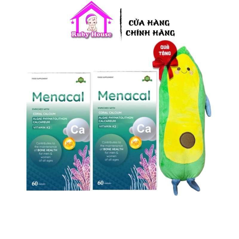 Combo 2 hộp canxi bầu Menacal bổ sung canxi thai kì đầy đủ cho mẹ và bé