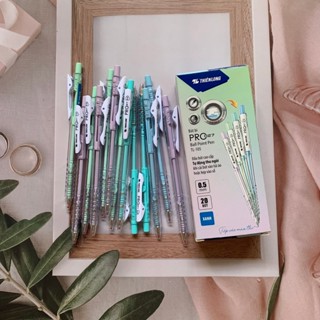 [ TL-105] HỘP 20 CÂYBút bi Thiên Long Pro 027, thân bút màu pastel thời trang tự động thu ngòi TL-105 ngòi bút 0.5mm