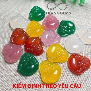 Mặt dây Di lặc đá mã não