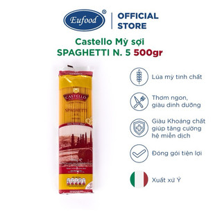 Mỳ sợi ý - spaghetti n.3 castello 500g- eufood việt nam - mỳ italia ngon nhập khẩu chính hãng