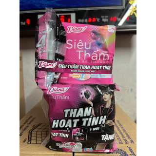 [ Tặng 4 miếng than] Combo 2 gói Băng vệ sinh Diana siêu thấm siêu mỏng cánh 8 miếng