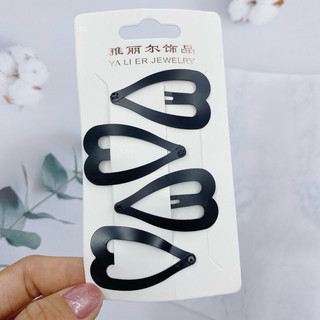 Set 4 kẹp tóc màu đen kẹp tóc kiểu