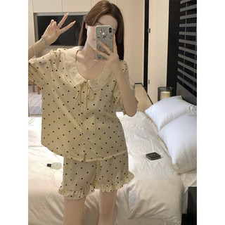 Bộ ngủ lụa chấm bi cao cấp (hàng quảng châu)