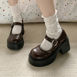 Giày mary jane đế cao chất da mềm êm dễ đi Kichi Shoes mã N01