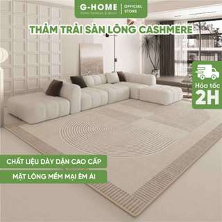 Thảm lông trải sàn phòng khách phòng ngủ Ghome họa tiết tối giản cao cấp thảm chữ nhật lớn TSL23M1