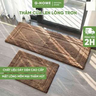 Thảm lau chân nhà tắm dày dặn êm ái thấm nước Ghome sợi len trơn chống trượt, thấm hút tốt  TC02
