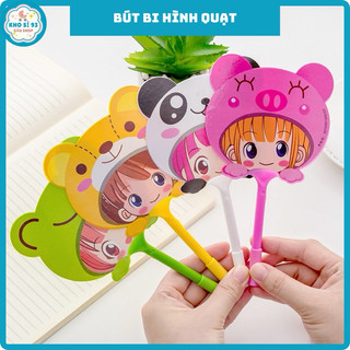 Bút bi hình quạt in hình cute bút quạt cute đa năng cho mùa hè bút bi giá rẻ