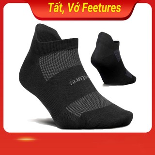 Tất vớ thể thao Feetures chạy bộ cổ ngắn, cổ phễu thể thao nam nữ, hàng dệt kim 83% cotton xuất khẩu Mỹ, 3 size M L XL