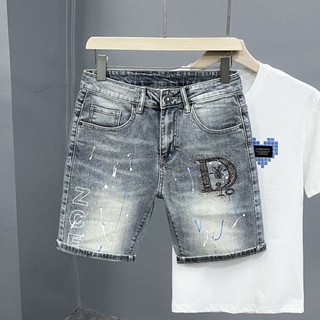 Quần short jean nam màu xanh chất demin - quần bò lửng nam co giãn thời trang cao cấp Luty_shop90 ms223