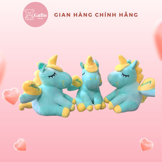 Gấu bông ngựa pony xanh, kỳ lân honey size mini gabo teddy bear