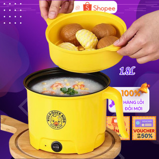 Nồi lẩu vịt vàng mini 2 tầng đa năng cơm lẩu chiên xào 1.8l tiện ích