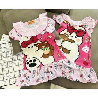 Đầm bé gái thun gân 3d (10kg/42kg)