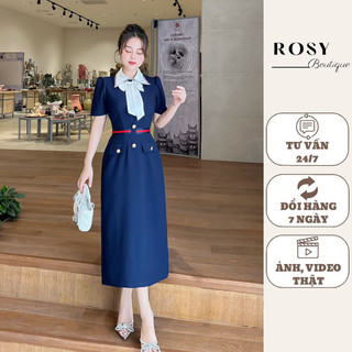 Váy công sở thiết kế Rosy V48 dáng dài sang trọng phù hợp đi làm và đi tiệc