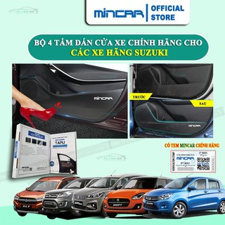 Bộ 4 Tấm dán Tapli xe Suzuki XL7, Ertiga, Swift chống xước tapi cửa ô tô bằng Carbon Air Fiber cao cấp