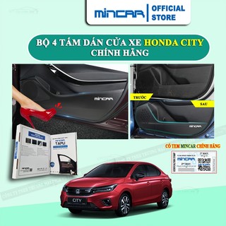 Bộ 4 Tấm dán Tapli xe Honda CITY chống trầy xước cửa xe, chống xước tapi cửa ô tô bằng Carbon Air Fiber cao cấp