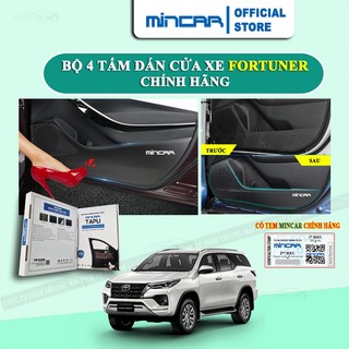 Bộ 4 Tấm dán Tapli xe FORTUNER chống trầy xước cửa xe, chống xước tapi cửa ô tô bằng Carbon Air Fiber cao cấp