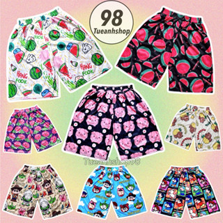   Nhiều Mẫu  Quần short lửng Nam nữ hoạt hình báo hồng vịt vàng -Quần đùi thun cartoon mặc nhà thể thao unisex đồ đi biển 
