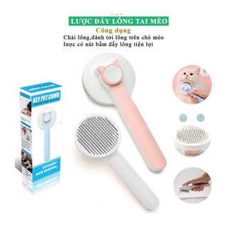 Lược chải lông chó mèo có nút bấm đẩy lông